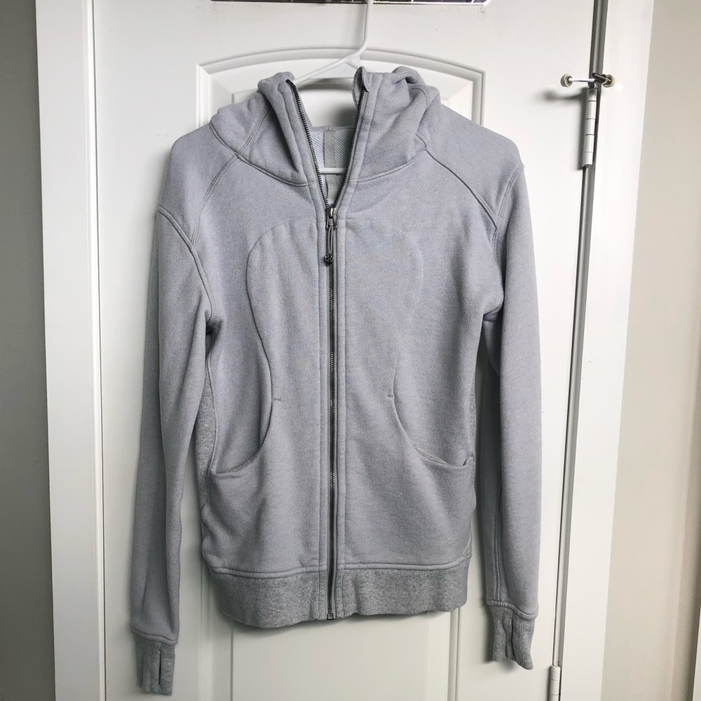 Grey Lululemon zip-up hoodie